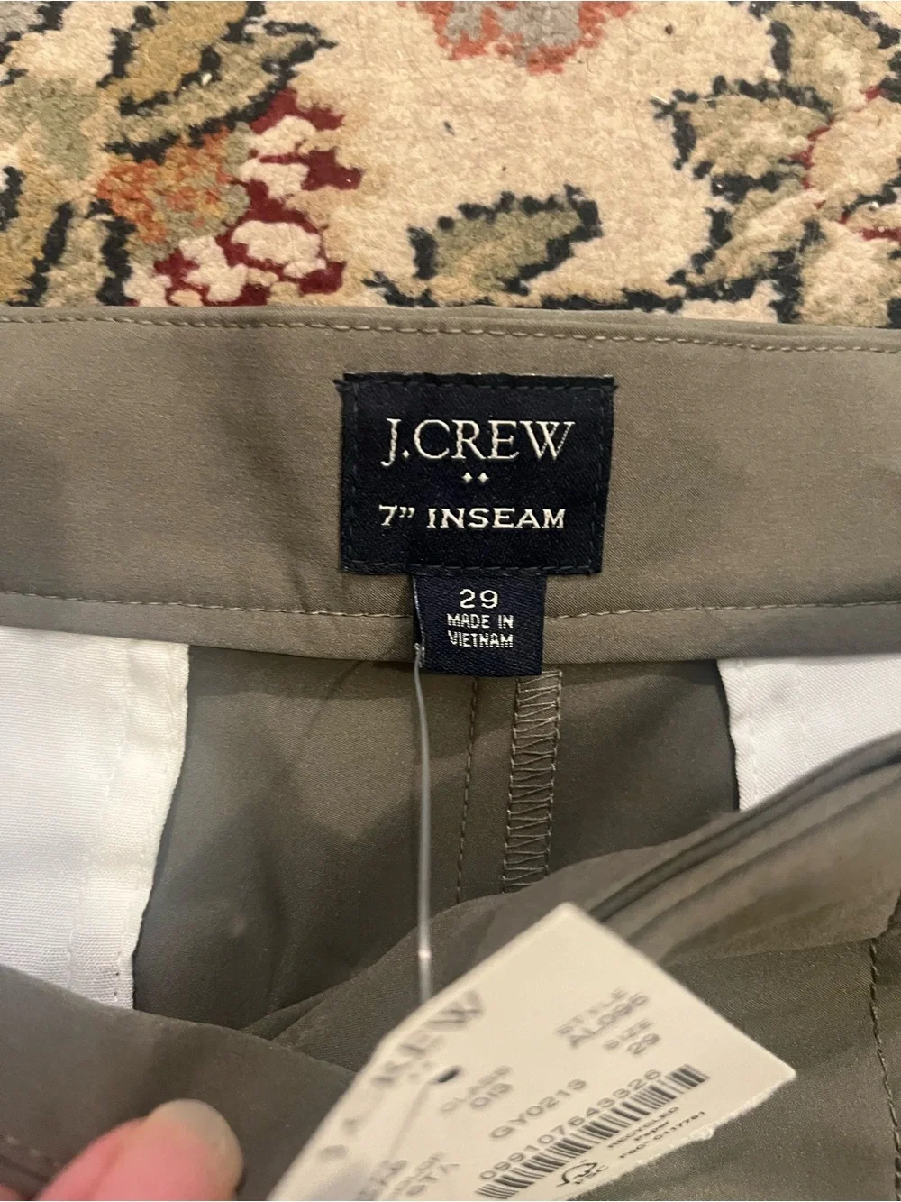 J. Crew Men's Flat Front Shorts - Olive Green